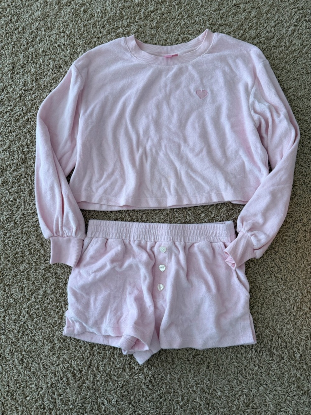 Stoney Clover Lane x Target Light Pink terry Matching set